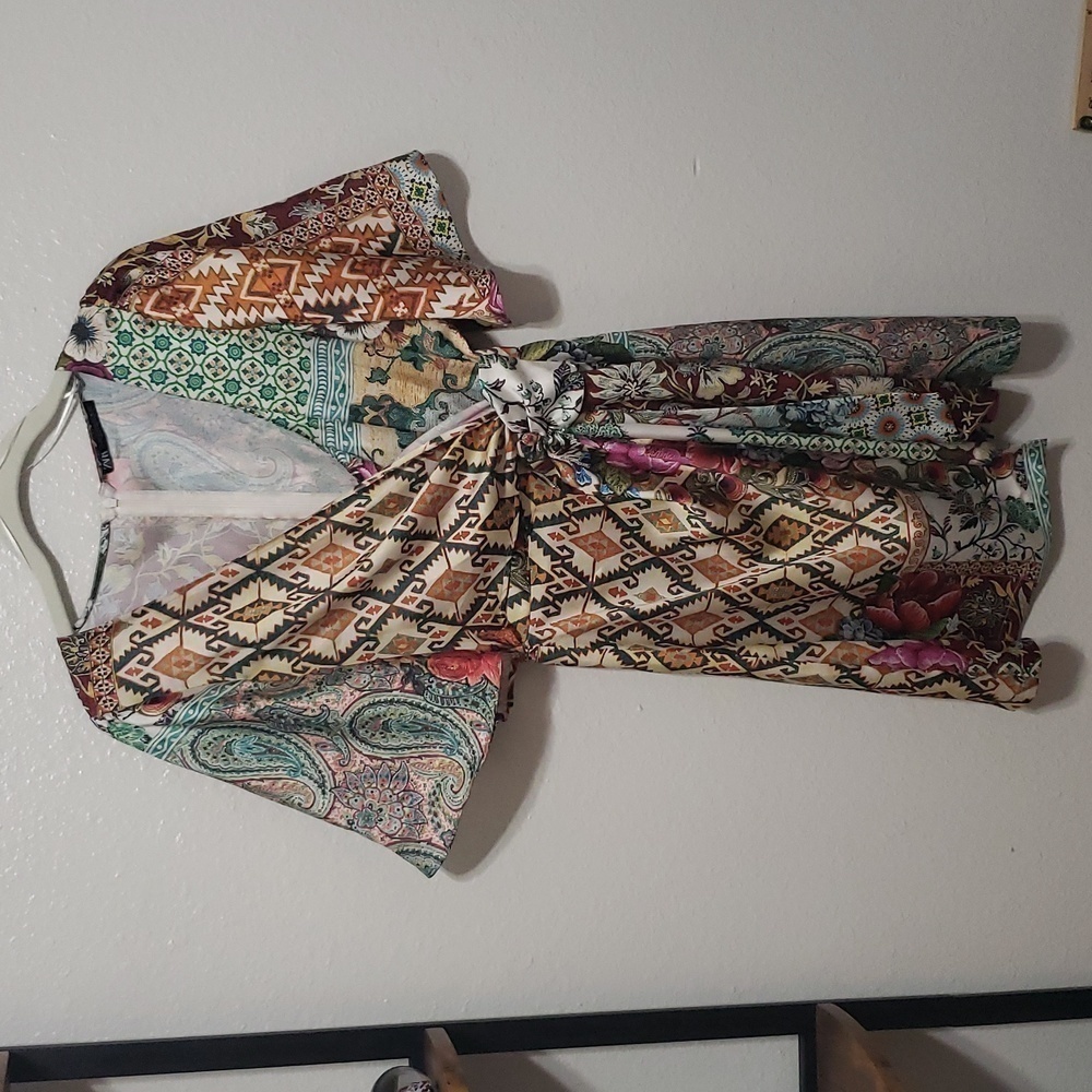 Zara PATCHWORK PRINT DRESS, SIZE S - Picture 5 of 15